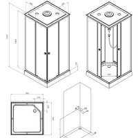 Душевая кабина AM.PM X-Joy Square 90x90 W94C-403-090MT - Превью изображения №8 — Интернет-магазин Time-Shop