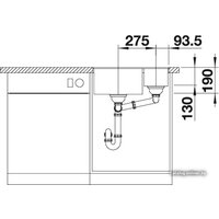 Кухонная мойка Blanco Subline 340/160-F (кофе) - Превью изображения №4 — Интернет-магазин Time-Shop