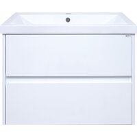 Misty Алиса - 75 Тумба 2 ящ. подвесная, белая эмаль - Э-Али01075-011П2Я