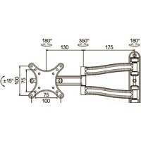 Кронштейн для телевизора Kromax Techno-1 (белый) - Превью изображения №2 — Интернет-магазин Time-Shop
