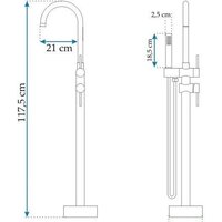 Смеситель Rea Ortis REA-B0232 (черный) - Превью изображения №6 — Интернет-магазин Time-Shop