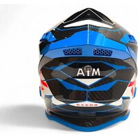 Мотошлем AIM RH855 Carbon Razor RH855R-DBR-L (L, синий/красный) - Превью изображения №4 — Интернет-магазин Time-Shop