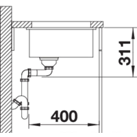 Кухонная мойка Blanco Subline 375-U (глянцевый белый) 516035 - Превью изображения №5 — Интернет-магазин Time-Shop
