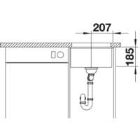 Кухонная мойка Blanco Subline 375-U (глянцевый белый) 516035 - Превью изображения №6 — Интернет-магазин Time-Shop