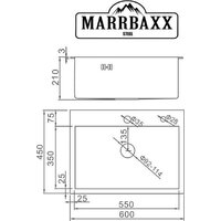 Кухонная мойка MARRBAXX B6045-R (черный/графит) - Превью изображения №8 — Интернет-магазин Time-Shop