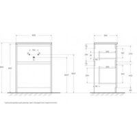  BelBagno Тумба под умывальник KRAFT39-600/390-2C-PIA-BO - Превью изображения №2 — Интернет-магазин Time-Shop