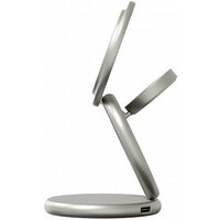 Беспроводное зарядное Magssory Signature Disc Pro для Apple 3 в 1 WCH073 (титановый) - Превью изображения №4 — Интернет-магазин Time-Shop