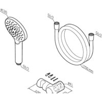 Душевой гарнитур  AM.PM Like F0118022 (черный) - Превью изображения №4 — Интернет-магазин Time-Shop