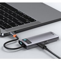 Док-станция Baseus Metal Gleam Series 6-in-1 Multifunctional USB Type C CAHUB-CW0G - Превью изображения №9 — Интернет-магазин Time-Shop