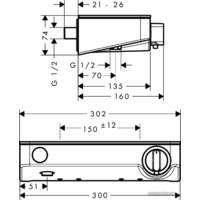 Смеситель Hansgrohe ShowerTablet Select 13171000 - Превью изображения №9 — Интернет-магазин Time-Shop