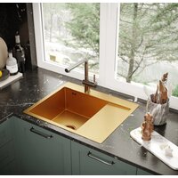 Кухонная мойка Mixline Pro 552924 (золото, с сифоном) - Превью изображения №4 — Интернет-магазин Time-Shop