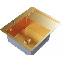 Кухонная мойка Mixline Pro 552924 (золото, с сифоном) - Превью изображения №2 — Интернет-магазин Time-Shop