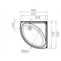 Душевая кабина Domani-Spa Simple 99 High Eco DS01EcSm99HWCl00-V1.2 (белый/прозрачное стекло) - Превью изображения №3 — Интернет-магазин Time-Shop