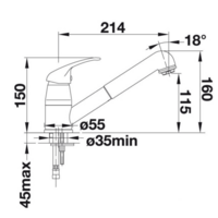 Смеситель Blanco Daras-S (хром) - Превью изображения №2 — Интернет-магазин Time-Shop