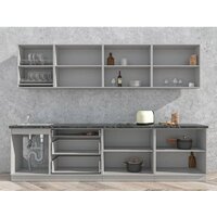 Готовая кухня Интерлиния Мила Матте 3.0 А (белый/мята/опал светлый) - Превью изображения №4 — Интернет-магазин Time-Shop