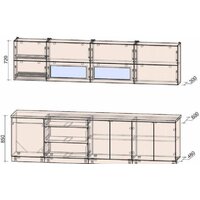 Готовая кухня Интерлиния Мила Матте 3.0 А (белый/мята/опал светлый) - Превью изображения №5 — Интернет-магазин Time-Shop