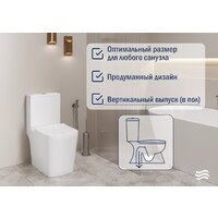 Унитаз напольный Lauter W09 S-TRAP с полипропиленовым сиденьем и микролифтом 21900003 (вертикальный выпуск) - Превью изображения №2 — Интернет-магазин Time-Shop