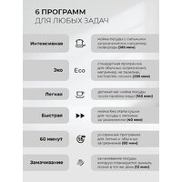 Отдельностоящая посудомоечная машина LEX DW4563N WH - Превью изображения №4 — Интернет-магазин Time-Shop
