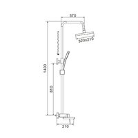Душевая система  Shevanik S6826H - Превью изображения №2 — Интернет-магазин Time-Shop