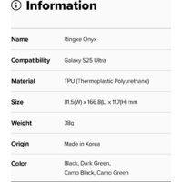 Чехол для телефона Ringke Onyx для Galaxy S25 Ultra Dark Green - Превью изображения №10 — Интернет-магазин Time-Shop