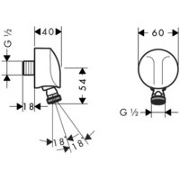 Шланговое подключение Hansgrohe Fixfit E 27505000 - Превью изображения №2 — Интернет-магазин Time-Shop