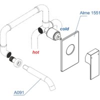 Комплект смесителей Wasserkraft A15513 - Превью изображения №2 — Интернет-магазин Time-Shop