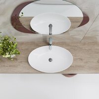 Умывальник Lauter 21571 + клапан 21190W + сифон 21635W (белый матовый) - Превью изображения №13 — Интернет-магазин Time-Shop