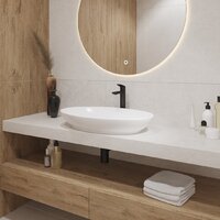 Умывальник Lauter 21571 + клапан 21190W + сифон 21635W (белый матовый) - Превью изображения №6 — Интернет-магазин Time-Shop