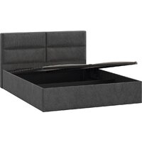 Кровать Трия Глосс универсальная с ПМ тип 1 140x200 (микровелюр Wellmart Graphite) - Превью изображения №3 — Интернет-магазин Time-Shop