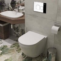 Унитаз подвесной Roxen Antares One Rimless 6 в 1 StounFix Dual Fresh 546881 (кнопка: хром) - Превью изображения №9 — Интернет-магазин Time-Shop