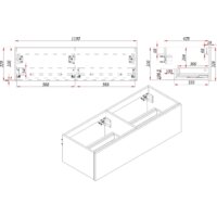  ЗОВ Тумба под умывальник Кито 120 K120LA0MWMC (аттик/белый матовый) - Превью изображения №4 — Интернет-магазин Time-Shop