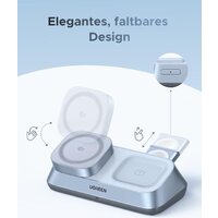 Беспроводное зарядное Ugreen MagFlow 3-in-1 W711 55677 (голубой) - Превью изображения №3 — Интернет-магазин Time-Shop