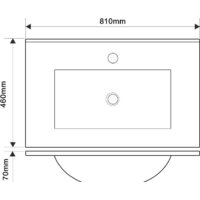  ЗОВ Тумба с умывальником Парма 80 P80LWP0MWHMC1A-OL80 (белый/белый галифакс) - Превью изображения №5 — Интернет-магазин Time-Shop