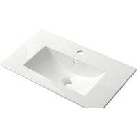  ЗОВ Тумба с умывальником Парма 80 P80LWP0MWHMC1A-OL80 (белый/белый галифакс) - Превью изображения №3 — Интернет-магазин Time-Shop