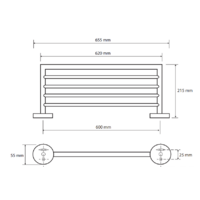 Полка для полотенца Bemeta Omega 104205082 - Превью изображения №2 — Интернет-магазин Time-Shop