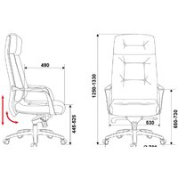 Офисное кресло Бюрократ DAO/BROWN (коричневый) - Превью изображения №5 — Интернет-магазин Time-Shop