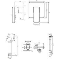 Гигиенический душ Omnires Parma SYSPMBI1BL - Превью изображения №2 — Интернет-магазин Time-Shop