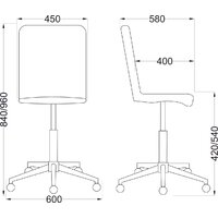 Офисное кресло AksHome Fiji поворотное (светло-серый велюр HCJ-38/хром) - Превью изображения №10 — Интернет-магазин Time-Shop