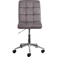 Офисное кресло AksHome Fiji поворотное (светло-серый велюр HCJ-38/хром) - Превью изображения №3 — Интернет-магазин Time-Shop