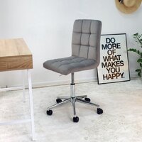 Офисное кресло AksHome Fiji поворотное (светло-серый велюр HCJ-38/хром) - Превью изображения №7 — Интернет-магазин Time-Shop