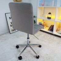 Офисное кресло AksHome Fiji поворотное (светло-серый велюр HCJ-38/хром) - Превью изображения №8 — Интернет-магазин Time-Shop