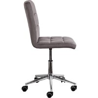 Офисное кресло AksHome Fiji поворотное (светло-серый велюр HCJ-38/хром) - Превью изображения №4 — Интернет-магазин Time-Shop