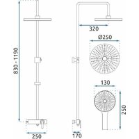Душевая система  Rea Rebel REA-P2415 - Превью изображения №3 — Интернет-магазин Time-Shop