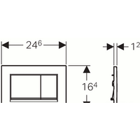 Панель смыва Geberit Sigma 30 115.883.KM.1 (черный/хром глянцевый) - Превью изображения №2 — Интернет-магазин Time-Shop