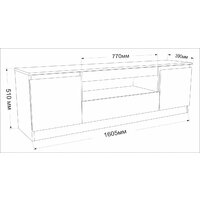 Стенка Евва Турин №2 (ясень снежный) - Превью изображения №9 — Интернет-магазин Time-Shop
