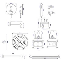 Душевая система  Rea Lungo REA-P4112 (черный) - Превью изображения №9 — Интернет-магазин Time-Shop