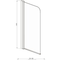Стеклянная шторка для ванны Adema NFA-621 (прозрачное стекло) - Превью изображения №2 — Интернет-магазин Time-Shop