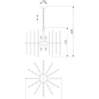 Подвесная люстра Bogate's Allure 355/6 Smart хром - Превью изображения №2 — Интернет-магазин Time-Shop