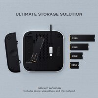 Док-станция Satechi Mac Mini M4 Stand & Hub with SSD Enclosure ST-GNMMES - Превью изображения №8 — Интернет-магазин Time-Shop