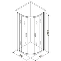 Душевой уголок Roxen Santi 55020-80 80х80 - Превью изображения №14 — Интернет-магазин Time-Shop